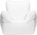 Ocean-Tamer Armchair Boat Bean Bag Chair, Waterproof with Armrests Beanbag for Dock Camping Outdoor Marine Grade Vinyl (Medium, White)