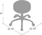 Boss Office Products Antimicrobial Vinyl Medical Spa Stool in Black