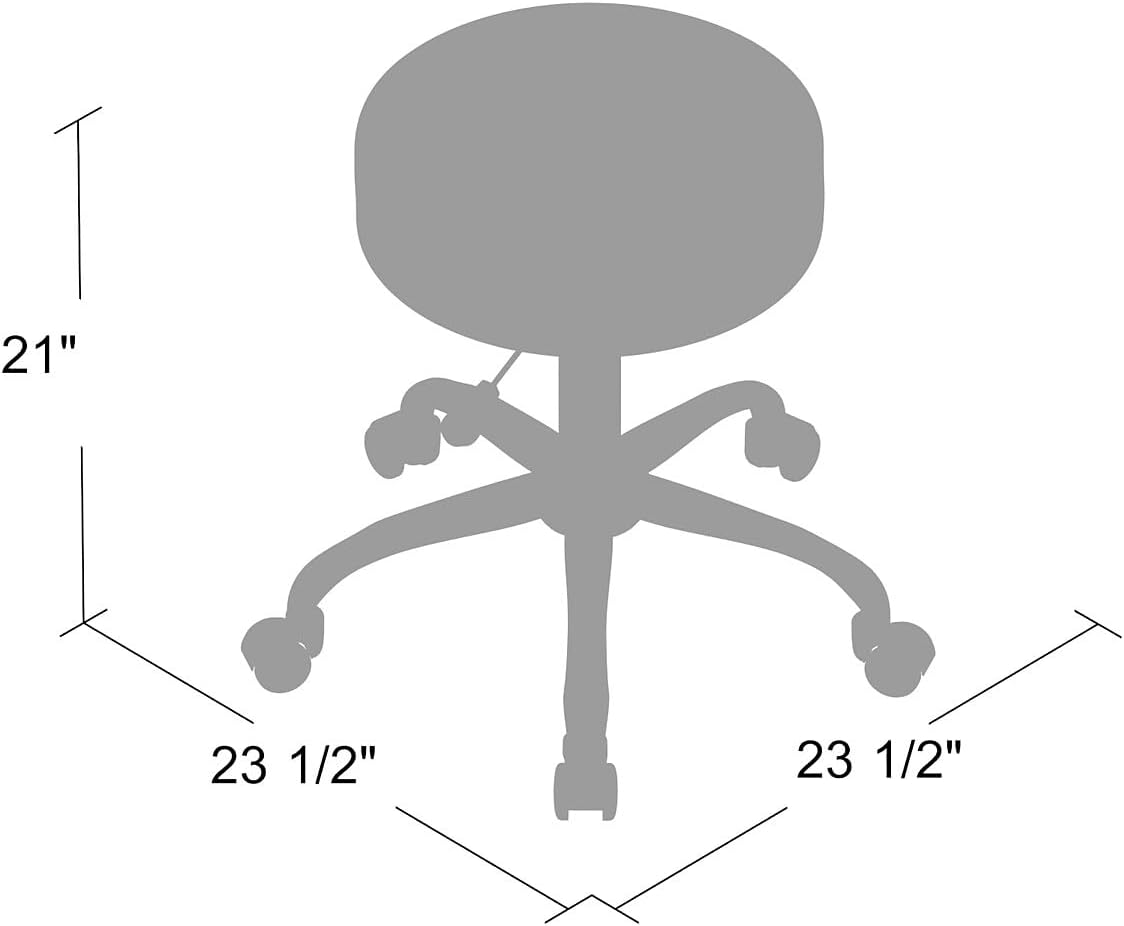 Boss Office Products Antimicrobial Vinyl Medical Spa Stool in Black