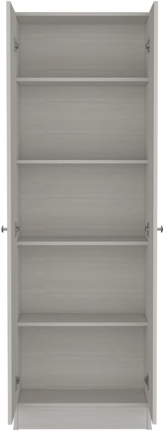 Farmhouse Multistorage Cabinet, Storage Locker with Two Doors and Five Internal Shelves,for Kitchen Home