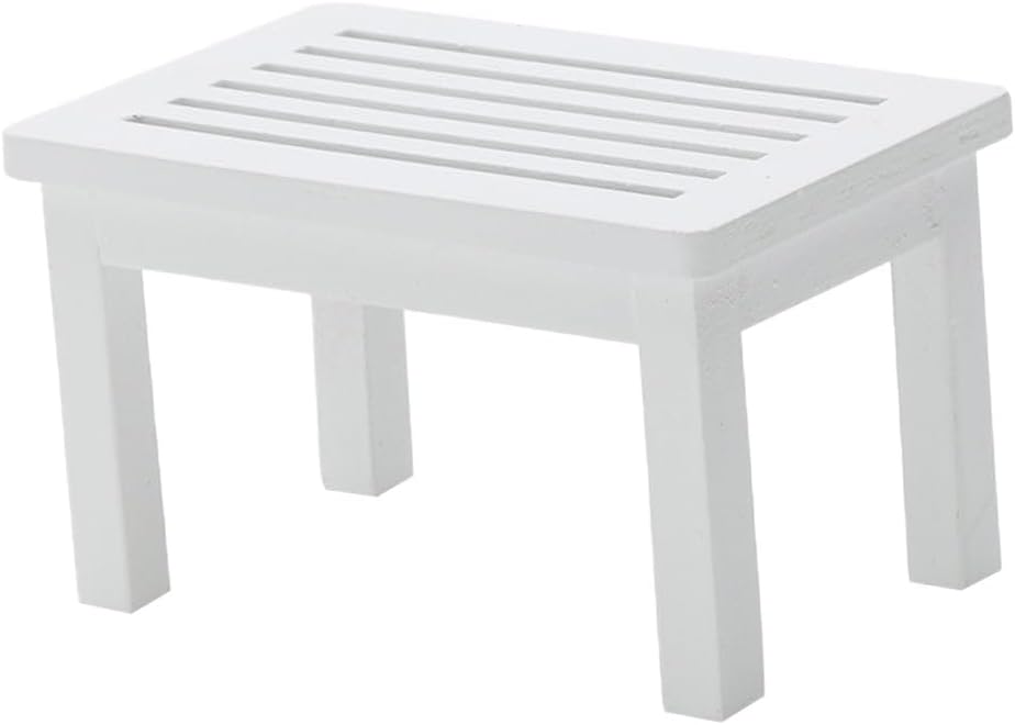 1Pc Hollow Emulation Side Table Lovely Decorative Tea Table Scene Prop (White)