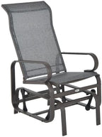 Single Rocking Chair with Gliding Recliner, Upholstered Nursery Rocker for Bedroom Living Room, Comfy Grey Accent Armchair