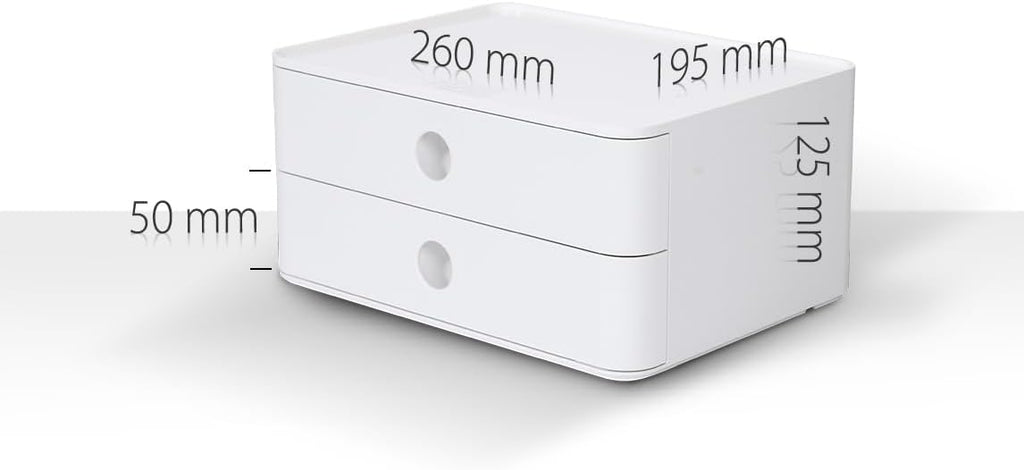 Han 1120-80 Allison SMART-Box, Designer Drawer Box, Stackable with 2 Drawers, Lime Green