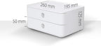 Han 1120-80 Allison SMART-Box, Designer Drawer Box, Stackable with 2 Drawers, Lime Green