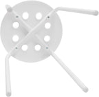 LOYALHEARTDY 10Pcs Commercial Furniture Stacking Stools for Kids and Adults, 17.72'' Portable Nesting Office and Classroom Stools Backless Stool with Round Top for Adult Office Home Kitchen (White)