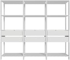 Madesa Kitchen Pantry Storage Rack with 6 Drawers and Open Shelves 82" L Multiuse Modular Cabinet for Kitchen Organization (White)