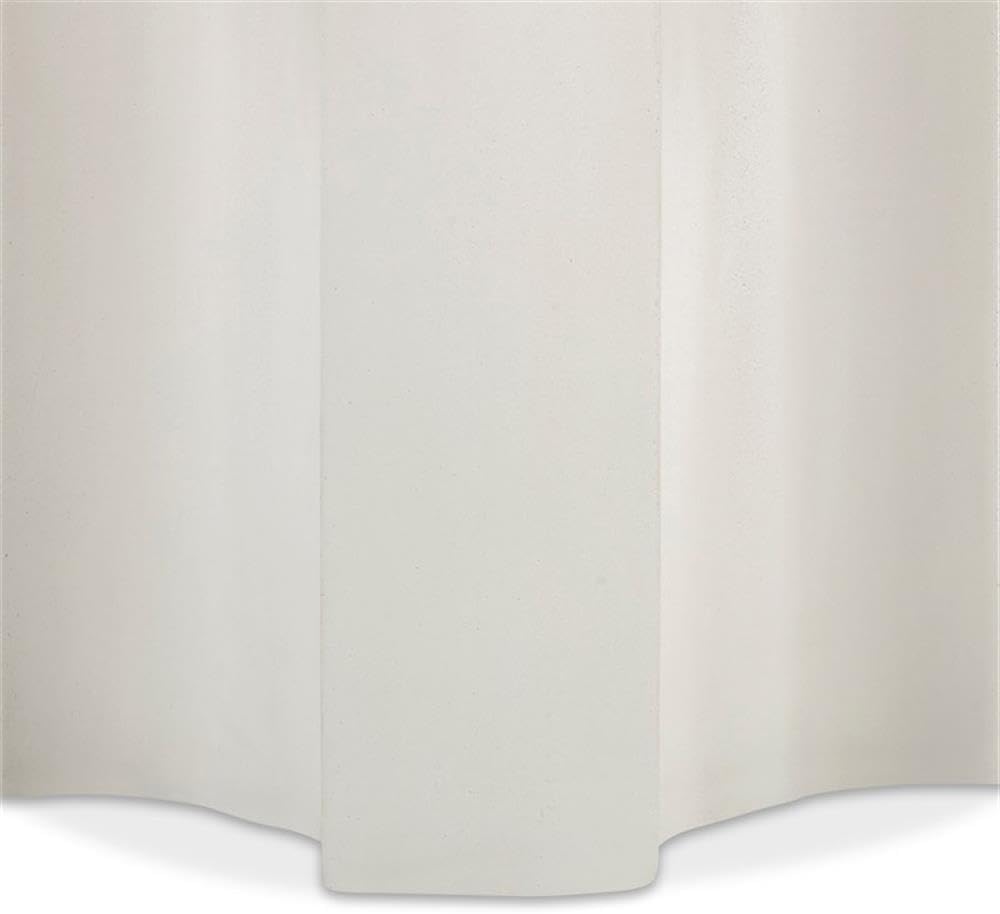 Pemberly Row Contemporary Accent Concrete Side Table, 19.7 x 19.7 x 20.3 in, Fiberglass Reinforced Concrete in Ivory, Weather and Stain-Resistant, Indoor Outdoor Use, Sculptural Arched Design