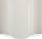 Pemberly Row Contemporary Accent Concrete Side Table, 19.7 x 19.7 x 20.3 in, Fiberglass Reinforced Concrete in Ivory, Weather and Stain-Resistant, Indoor Outdoor Use, Sculptural Arched Design