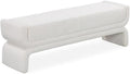 Modern Bedside Stool Bedroom Bench Simple Special-Shaped Living Room Long Home Shoe Changing Entryway(White,Medium)