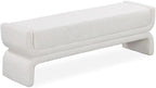 Modern Bedside Stool Bedroom Bench Simple Special-Shaped Living Room Long Home Shoe Changing Entryway(White,Medium)