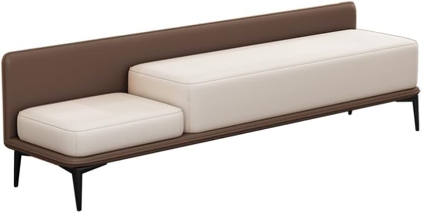 Modern Bed End Stool Simple Modern Bedside Bench Bedroom Creative Entrance Shoe Long Sofa Entryway(Brown)