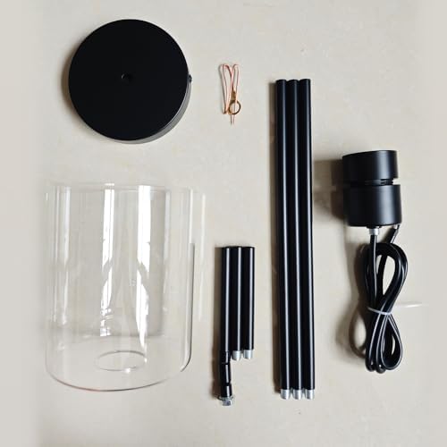 3 Pack Black Pendant Lights Kitchen Island, Modern Industrial Matte Black Hanging Light Fixtures, Adjustable Downrod Farmhouse Glass Pendant Lighting for Dining Room Bedroom Hallway Entryway