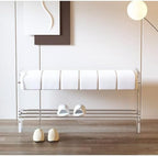Foot Stool Light Luxury Creative Shoe Changing Stool Transparent Acrylic Bench Bedroom Cloakroom Simple Home Door Wearing Shoe Stool Entryway Bench(A,M 100cm)