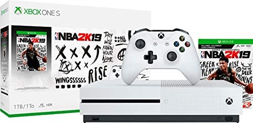 Microsoft Xbox One S 2TB Hard Drive NBA 2K19 Bundle Console (4K Ultra HD Blu-ray) with Wireless Controller | Dolby Atmos Sound | Wi-Fi | USB 3.0