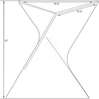 BOWERY HILL Contemporary Plastic Triangle End Table, Black Finish, 17 in H x 15.75 in W x 15.5 in D, Stackable Lightweight Design, Durable Versatile Stool or Side Table for Living Room or Bedroom