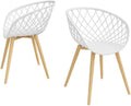 Jamesdar, Kurv Mini Kids Chair Set of 2, Indoor/Outdoor, 50Lbs Capacity, Polypropylene, Steel, White/Natural