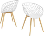 Jamesdar, Kurv Mini Kids Chair Set of 2, Indoor/Outdoor, 50Lbs Capacity, Polypropylene, Steel, White/Natural