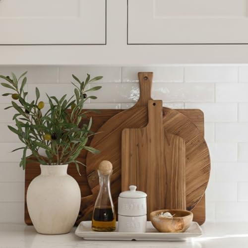 SIDUCAL Ceramic Decorative Flower Vase | 6 Inch Pottery Rustic Farmhouse Boho Vase for Home Decor, Table, Living Room, Bathroom, Shelf, Mantel Decoration, Wedding, White