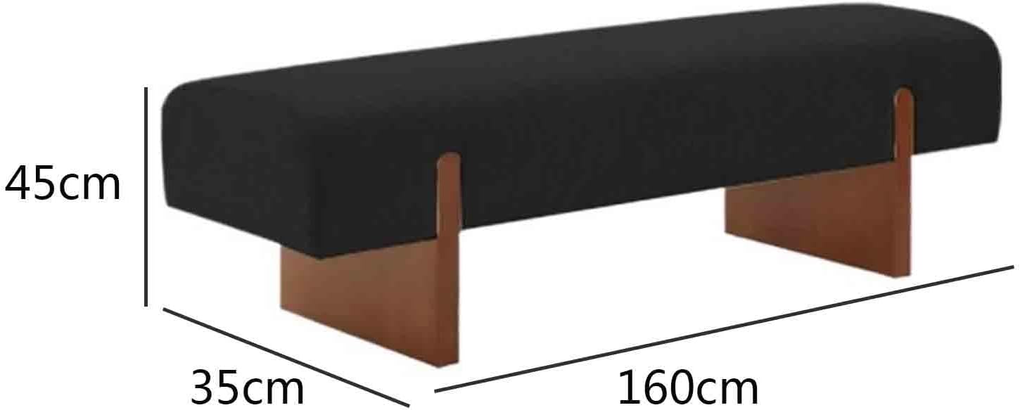 Modern Wooden Bed end Bench Dining Table Upholstered Shoe Changing Dressing Room Rest Area Entryway(Large)