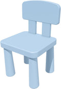 Blue Kids Chair for Table Lightweight for Move | Ergonomic Toddler Chair with Back Support, Durable, Dining & Playroom, Ages 1–5, Blue