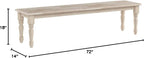 International Concepts BE-72S Shaker Style Bench, Unfinished
