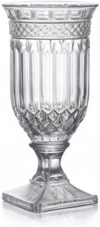 Joeyan 13" Glass Urn Vase,Tall Centerpiece with Ripple Diamond Pattern,Thickened Vase for Home, Wedding Parties