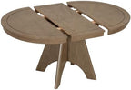 Bellemave 42"-58" Extendable Dining Table for 4-6, Farmhouse Round Kitchen Table with Removable Leaf and Crossed Legs for Kitchen, Dining Room (Espresso)