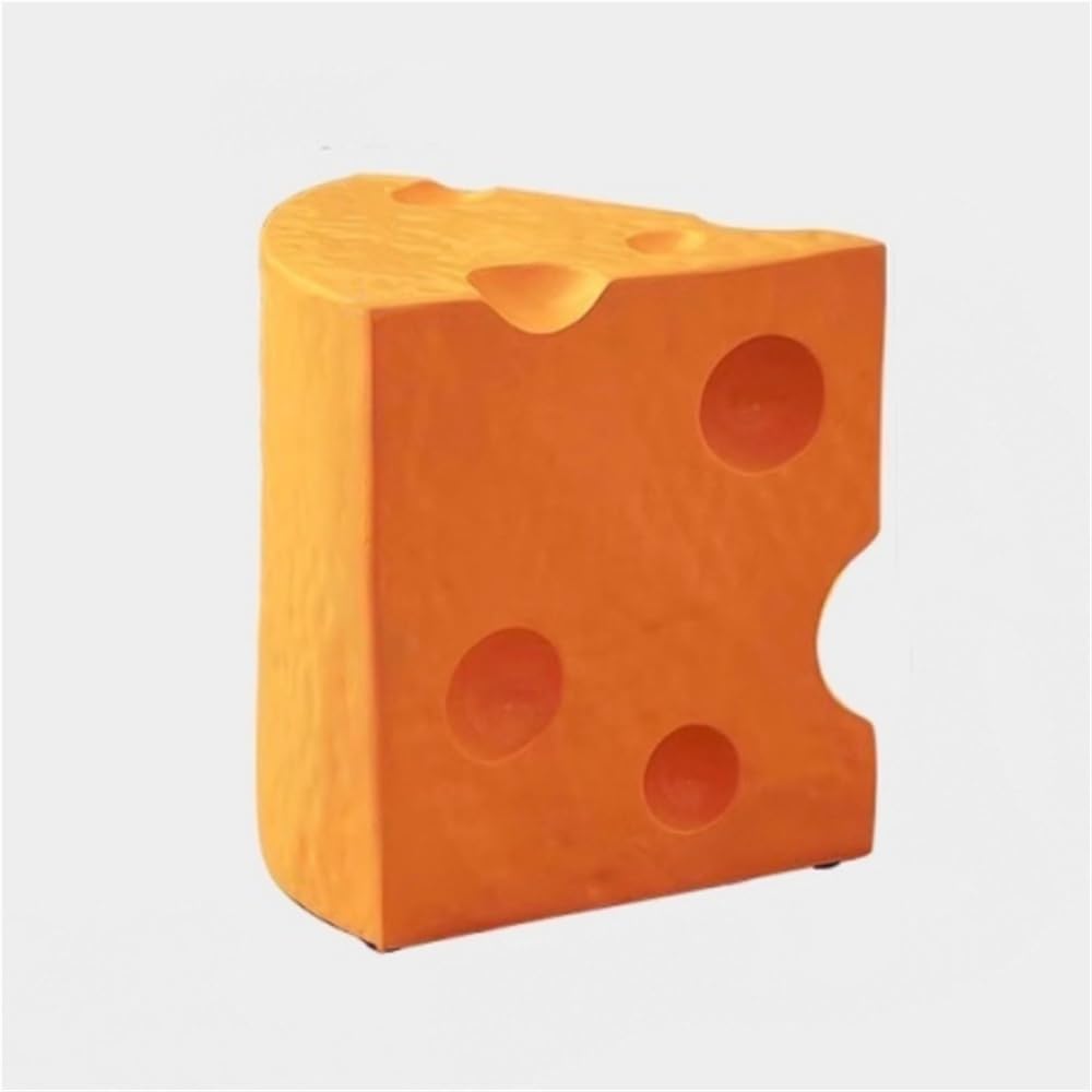 Creative Side Table, Multi-Functional Resin Stool, Accent Table Suitable for Small Spaces, Living Room, Bedroom and Home Decor(Orange)