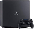 Sony PlayStation 4 Pro 1TB Two Controller Bundle: PlayStation 4 1TB Pro Console Jet Black, 2 DUALSHOCK 4 Wireless Controllers (Renewed)