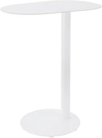 Modern C-Shaped End Table,Slim Tray Metal Sofa Couch End Table for Living Room,Study Room,Bedroom,Cafe (White)