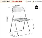 Folding Chair, 12 Pack Acrylic Chair, Clear | Space-saving acrylic folding chair,easy fold & store.Holds up to 300 lbs,comfortable for home,office,parties and daily use.
