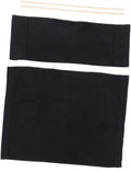 BESPORTBLE 1Set Replacement Cover Canvas, Black Casual Directors Chair Cover Kit Replacement Canvas Seat and Back with Wood Stick for Home Director Chair