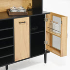 59in H Pantry Cabinet with Charging Station, Buffet Sideboard for Coffee Maker & Toaster, Large Cupboard for Snacks, Spices & Wine for Kitchen, Dining Room & Coffee Bar, White