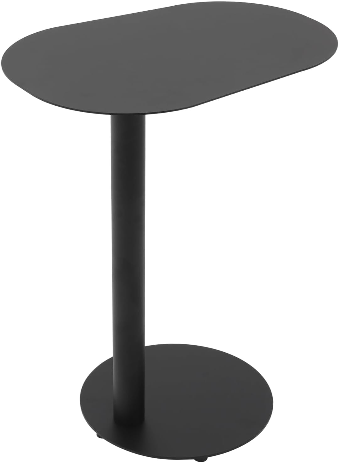 C-Shaped Side Table, H 25" Iron End Table Couch Modern Side Table Laptop Tables Metal Sofa Side Tables TV Tray Under Accent Tables for Living Room Bedroom Bathroom Black