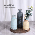 Ceramic Vase Set - 3 Small Flower Vases Home Decor, Modern Rustic Farmhouse Pottery Vases for Centerpieces, Living Room, Kitchen, Shelf, Bedroom, Bathroom, Fireplace, Table Shelf and Entryway Decor