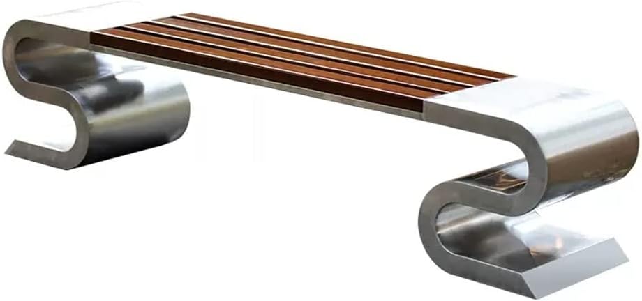Patio Benches for Outdoors Outdoor Leisure Chair Park Garden Square Stainless Steel Public Seat Scenic Shopping Mall School Rest Stool Garden Benches for Outdoors