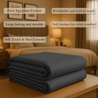 100% Egyptian Cotton Bed Runner Grey Solid Queen Size (88x20) 1 Piece Decorative Bed Scarf for Bedroom Hotel Wedding Room