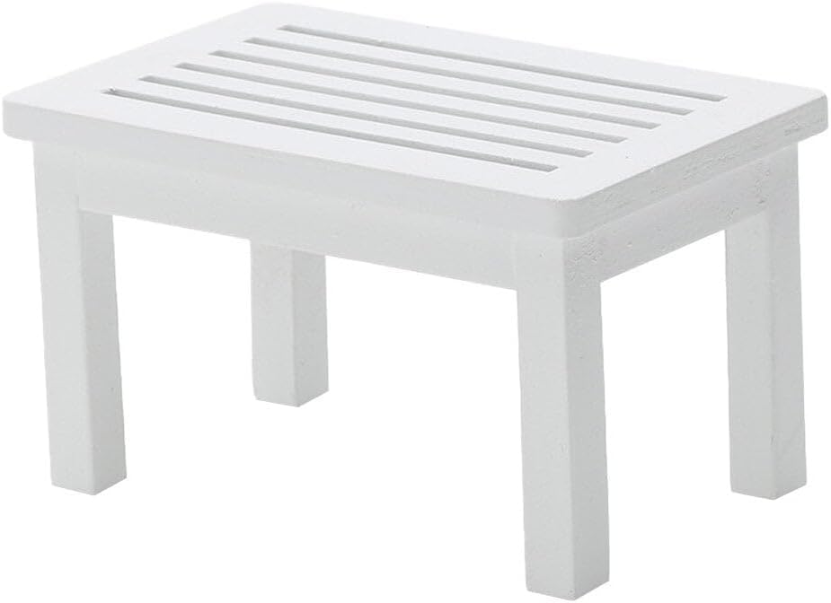 1Pc Hollow Emulation Side Table Lovely Decorative Tea Table Scene Prop (White)
