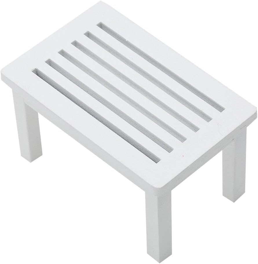 1Pc Hollow Emulation Side Table Lovely Decorative Tea Table Scene Prop (White)
