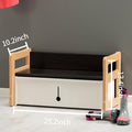 Montessori Bench & Storage Box Set, Solid Wood Kids Furniture with Padded Seat for Toddler Entryway & Playroom