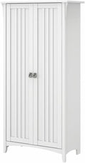 Bush Furniture Salinas Kitchen Pantry Cabinet with Doors in Pure White