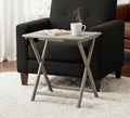 Modern XL Folding Tray Table, Rustic Gray for Indoor Use - 23.5 x 18 x 26 Inches