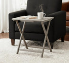 Modern XL Folding Tray Table, Rustic Gray for Indoor Use - 23.5 x 18 x 26 Inches