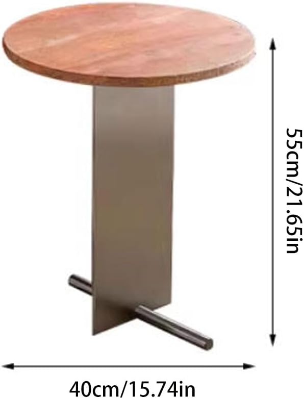 Rustic Side Table Living Room Home Travertine Sofa Side Table Simple Artistic Small End Table for Living Room