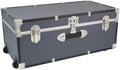Maykoosh 30 Inch Rolling Storage Trunk with Wheels & Lock - Portable Chest Slate Gray