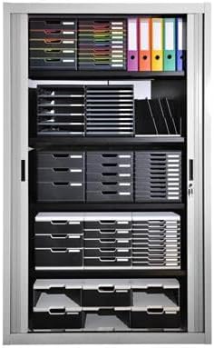 Exacompta Modulo A4 Office, 3 Closed Drawers - Light Grey/Black
