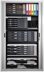 Exacompta Modulo A4 Office, 3 Closed Drawers - Light Grey/Black