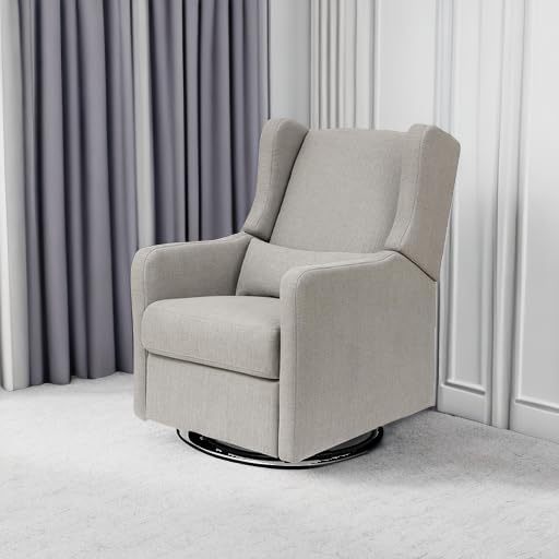 DaVinci Carter’s Arlo Glider Recliner Nursery Chair - Water & Stain Resistant Glider Rocking Chair for Nursery - GREENGUARD Gold, FSC & Certi-PUR US Certified - Cozy Swivel Rocker Recliner - Grey