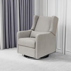 DaVinci Carter’s Arlo Glider Recliner Nursery Chair - Water & Stain Resistant Glider Rocking Chair for Nursery - GREENGUARD Gold, FSC & Certi-PUR US Certified - Cozy Swivel Rocker Recliner - Grey