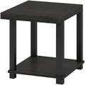 Furnifact Espresso, End Side Table, Wood Construction, Open Shelf, Durable Home Design, Warm Stylish Finish, Quality Build for Home